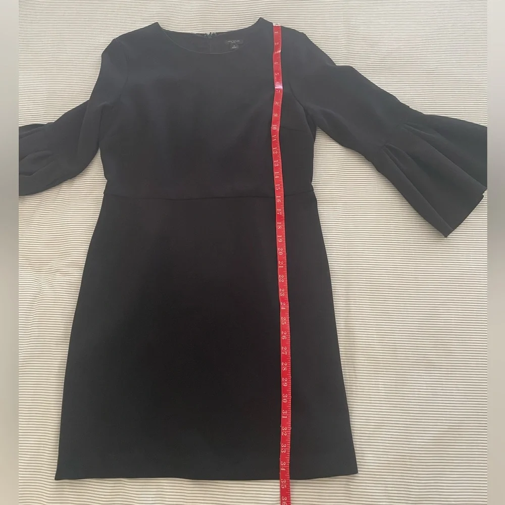 Ann Taylor Black Bell Sleeve A line Shift Dress 8P NWT - Picture 8 of 16